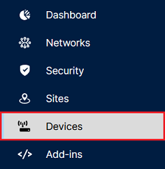 Open the menu Devices in the LMC