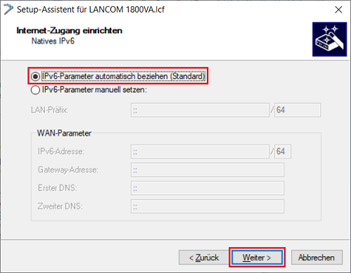 IPv6-Parameter automatisch beziehen