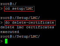 LMC-Zertifikat auf einem Gerät mit LCOS LX per Konsole löschen