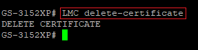 LMC-Zertifikat auf einem Gerät mit LCOS SX (GS-3xxx) per Konsole löschen