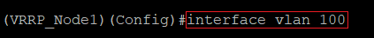 Change to the created VLAN interface