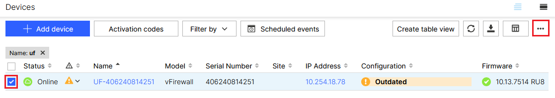 Unified Firewall status Outdated in the LMC