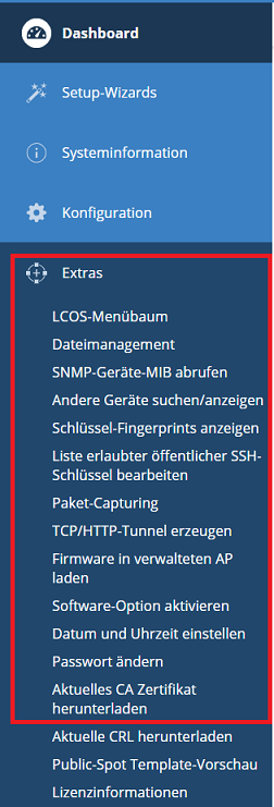 WEBconfig-Menü zum herunterladen eines CA-Zertifikats aus dem LANCOM Router