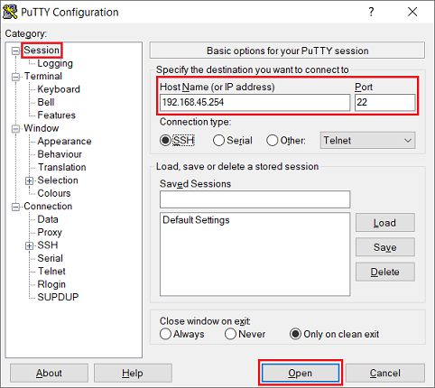 SSH-Session per PuTTY auf einen Access Point oder Router starten