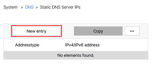 Create an entry for a DNS server