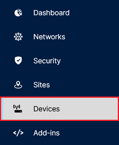 Open the menu Devices in the LMC