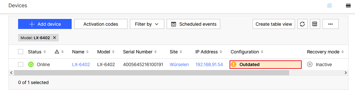 Initiate the configuration rollout to the access point