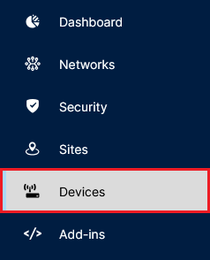 Open the menu Devices in the LMC