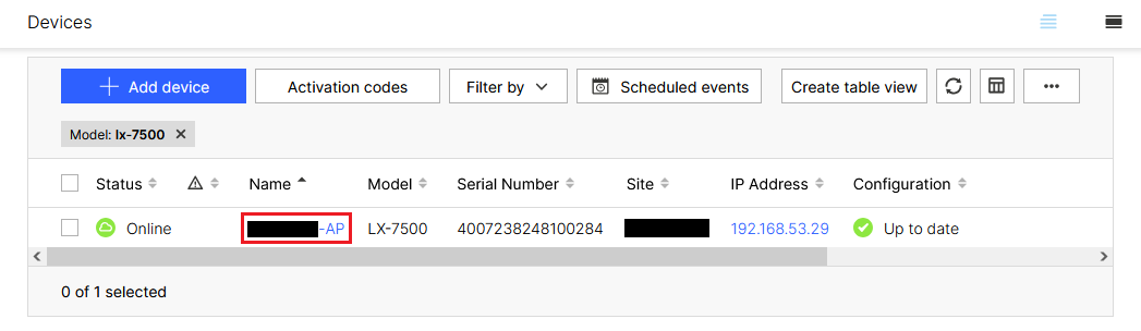 Open the extended settings of the access point