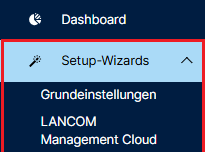 Setup-Wizards in WEBconfig des Mobilfunk-Routers aufrufen