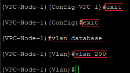 Create a dummy VLAN on the VPC-Node-1 via the CLI
