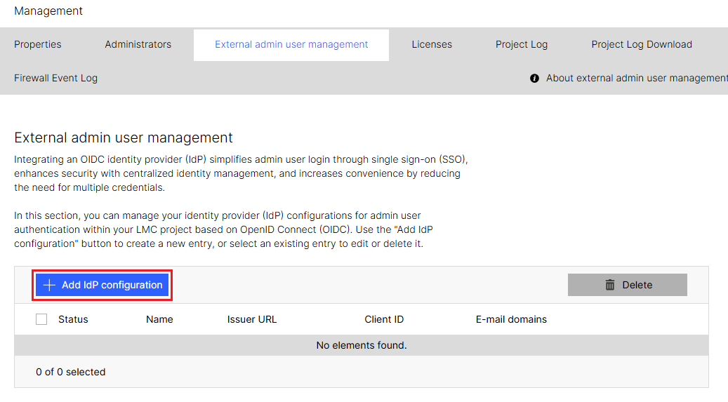 Add a new Identity Provider