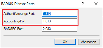 Kontrolle auf Standard-Ports