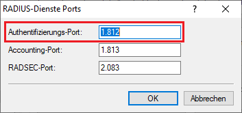 Kontrolle auf korrekten Authentifizierungs-Port