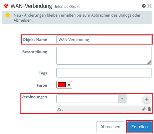 Name und PPP-Verbindung für das Desktop-Objekt angeben