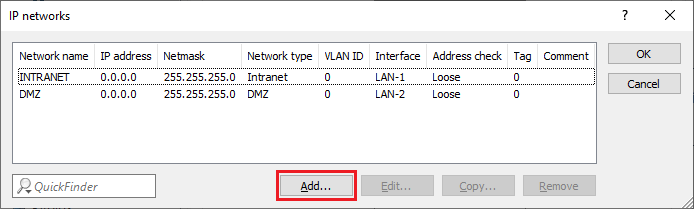 Add new networks