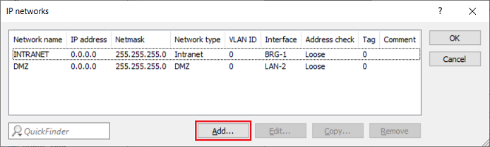 Create three new networks