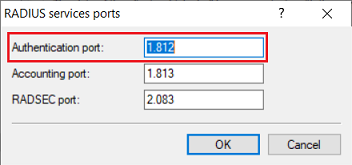 Check for the correct authentication port