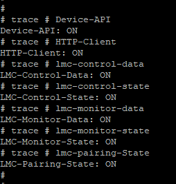 Starting all traces for LMC analysis via the CLI of the switch