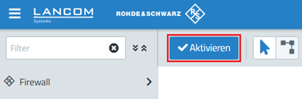 Geänderte Konfigurations-Parameter durch einen Klick auf Aktivieren implementieren
