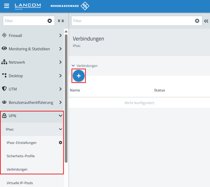 Neue IPSec-Verbindung erstellen